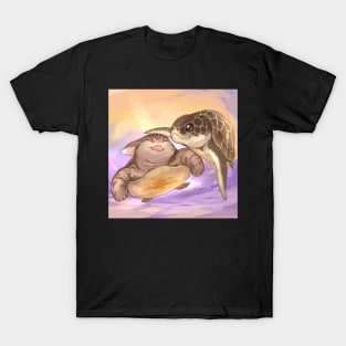 Sea Turtle and Cat T-Shirt